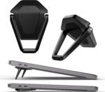 Laptop Stand for Desk, Portable Anti-Slip Keyboard Riser, Zinc Alloy Keyboard Stands, Computer Stand Compatible with MacBook Air/Pro, 10-15.6 Inches Laptops and Keyboards (Black) - Image 2