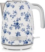Laura Ashley Stainless Steel Electric Kettle 1.7 Liter - 1500W Rapid Boil Electric Kettles for Boiling Water - Electric Tea Kettles Automatic Shut Off - Overheat & Boil Dry Protection Jug Kettle - Image 2