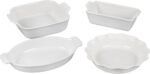 Le Creuset Stoneware 4 PC Heritage Bakeware Set, White - Image 2