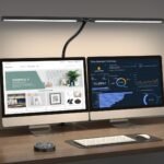 Led Desk Lamp for Office Home - Eye Caring Architect lamp with Clamp,Dual Screen Computer Monitor Work Smart Light: 24W 5 Color Flexible Adjustable Lighting Table Lamp for Study Drafting - Image 2
