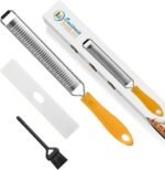 Lemon Zester & Heavy Duty Cheese Grater & Vegetable Grater — Parmesan Cheese Lemon, Garlic, Nutmeg, Chocolate, Fruits, Vegetables, Ginger - Cheese Shredder & Stainless Steel Grater - Image 2