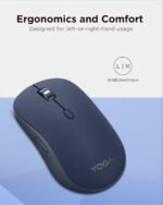 Lenovo Yoga Bluetooth Silent Mouse, 3 Level DPI Adjustment, 36 Month Battery Life, Bluetooth 5.3, 3 Device Paring, Whisper Quiet, Programmable Buttons, Smooth Finish, Cosmic Blue - Image 2