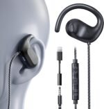 Lightning Wired Headphones with Mic Open Ear Earbuds for iPhone 14/13/12/11 Models [HiFi Sound, Secure Fit, Volume Control] Earphones Wired, Durable Ear Buds for Sports & Daily Use - Image 2