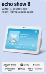 Like-New Amazon Echo Show 8, With Spatial Audio, Smart Home Hub, ideal for open living spaces, includes Alexa, Glacier White - Image 2