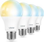 Linkind Smart Light Bulbs, Warm White to Daylight (2700K-6500K), Alexa Light Bulbs, Work with Alexa & Google Home, 60W Equivalent, Efficient 8.5W, 2.4G WiFi Bluetooth LED CRI>90, A19 E26 800LM, 4Pack - Image 2