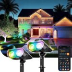 Linkind Smart Solar Spot Lights Outdoor SL5C, Solar Lights Outdoor Spotlight Cool/Warm White/Color Changing, APP/Voice Control IP67 Landscape Lighting for Yard, Garden, Pathway(2 Pack) - Image 2