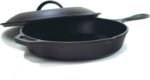Lodge Seasoned Cast Iron Skillet With Lid (12 Inch) - Frying Pan Set - Image 2