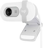 Logitech Brio 100 Full HD Webcam with Built-in Microphone, Privacy Protection, Auto Light Correction and USB-A Connection - White - Image 2