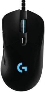 Logitech G403 Hero 25K Gaming Mouse, Lightsync RGB, Lightweight 87G+10G Optional, Braided Cable, 25, 600 DPI, Rubber Side Grips, Black - Image 2