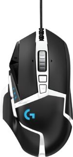 Logitech G502 Hero Special Edition High-Performance Wired Gaming Mouse, 25K Hero Sensor, 25600 DPI, RGB, Adjustable Weight, 11 Programmable Buttons, PC/Mac - Black and White - Image 2