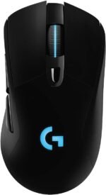 Logitech G703 Lightspeed Wireless Gaming Mouse W/Hero 25K Sensor, PowerPlay Compatible, Lightsync RGB, Lightweight 95G+10G Optional, 100-25, 600 DPI, Rubber Side Grips - Black - Image 2