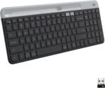 Logitech K585 Multi-Device Slim Wireless Keyboard, Built-in Cradle for Device; for Laptop, Tablet, Desktop, Smartphone, Win/Mac, Bluetooth/Receiver, Compact, Easy Switch, 24 Month Battery - Graphite - Image 2