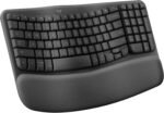 Logitech Wave Keys Wireless Ergonomic Keyboard with Cushioned Palm Rest, Comfortable Natural Typing, Easy-Switch, Bluetooth, Logi Bolt Receiver, for Multi-OS, Windows/Mac - Graphite - Image 2