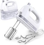 Lord Eagle Hand Mixer Electric Handheld 400W, 5-Speed Lightweight Kitchen Mixer with Storage Case, 5 Stainless Steel Attachments for Baking Cake Egg Cream Food Beater, Turbo+Eject Button - Image 2