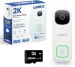 Lorex 2K Wired WiFi Smart Video Doorbell Camera w/No Subscription Fee - Smart Security Lighting, Night Vision, Motion Detection, Requires Existing Wiring (White) - Image 2