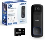 Lorex 2K Wireless WiFi Smart Video Doorbell Camera w/No Subscription Fee - Smart Security Lighting, Night Vision, Battery-Powered, Motion Detection (Black) - Image 2