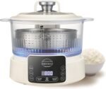 Low Carb Rice Cooker,3L Multifunction Low Sugar Rice Cooker Small,Reservable & Timable,4H Keep Warm,Cooking,Simmering,Stewing,Steaming All In One,Ideal for Small Familie,Apartment(3L,Beige) - Image 2
