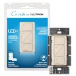 Lutron Caseta Original Smart Dimmer Switch (Lutron Smart Hub Required), for LED Lights, 150 Watt, Single-Pole/3-Way, No Neutral Required, PD-6WCL-LA, Light Almond - Image 2