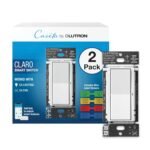 Lutron Claro Smart Light Switch for Caseta Lighting, for LED Lights, Fans, 5 Amp, Single-Pole/3-Way, Neutral Required, DVRF-5NSS-WH-2, White, 2 Pack - Image 2