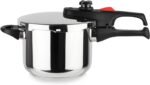 MAGEFESA Practika Plus 3.4-Quart Pressure Cooker – 18/10 Stainless Steel, Induction Compatible, 5-Layer Heat Diffuser Bottom, 5 Safety Systems, Even Heat Distribution - Image 2