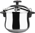 MAGEFESA Star Belly Pressure Cooker 8.4 Qt – 18/10 Stainless Steel, Rounded Bottom, 3 Safety Systems, Works on All Stovetops Including Induction, 8 PSI - Image 2
