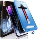 MAGIC JOHN 2 Pack for iPhone 14 Pro Max 6.7 inch Privacy Tempered Glass Screen Protector, Auto Dust-Elimination Installation, Easy Installation, Bubble Free - Image 2