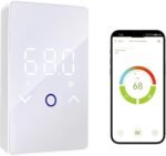 MAXKOSKO 2Pcs WiFi Smart Thermostat for Electric Floor Warming System with Touchscreen LED Display 120V/240V, Easy Connection & Energy Saving Home Programmable Thermostat White - Image 2