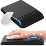 MEKASS Ergonomic Mouse Pad with Wrist Support, Wrist Rest Mousepad for Carpal Tunnel Pain Relief, Memory Foam with Massage Design, Non-Slip PU Base for Office and Home (Classic Black) - Image 2