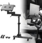 MELIPRON Truck Laptop Mount for Cars, Vans, Vehicles, No-Drill Computer Stand with Adjustable Height, Full Motion Swivel, Heavy-Duty Laptop Holder for Mobile Work - Image 2