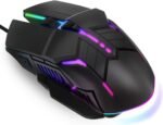 MELOGAGA Wired Gaming Mouse - Lightweight USB Optical Computer Mice with 7-Color RGB LED Lights, 4 Adjustable DPI (1200-3200), 6 Buttons, Ergonomic Design for Windows (S800-Black) - Image 2