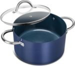 MICHELANGELO 6 Quart Stock Pot with Lid, Non Toxic Cooking Pot, Ceramic Soup Pots with Lid, Non Stick Pot with Stainless Steel Handle, Induction Compatible - Image 2