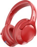 MIDOLA Bluetooth Headphones Over Ear 68H Playtime 6 EQ Wireless Headset with Microphone HiFi Stereo Foldable Lightweight Deep Bass for Travel Home Office Cellphone Red - Image 2