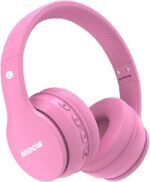 MIDOLA Kids Headphones Bluetooth 5.4 Wireless 68H Play Time Volume Limit 85/94dB Over-Ear Foldable Headset,Type-C Fast Charging,with Wired Aux Mic for Toddler Child Pad Tablet Pink - Image 2