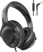 MIDOLA Wired Headphones Over-Ear Hi-Fi Sound with Microphone Adjustable Foldable, 1.5M Cord & 3.5mm Jack, Lightweight Headset for Kids Adults PC iPad Laptop Black - Image 2