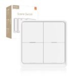 MOES Wireless Smart Scene Switch Button, Require MOES HUB, Zigbee Connection Tuya Battery Powered Included 12 Scene Controller Light Switch for Smart Home Automation 4 Gang White - Image 2