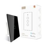 MOES ZigBee Smart Touch Wall Light Switch,Requires Tuya ZigBee Hub,No Neutral Wire/N+L Wiring,No Capacitor,Smart Life Tuya 2/3 Way Remote Control, Work with Alexa Google Home, 2MQTT,1 Gang Black - Image 2