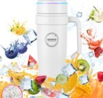MOJOCO Portable Smoothie Blender – 30oz Personal Blender with Insulated Cup for Smoothies & Shakes – Rechargeable/Cordless, Leakproof, Food-Grade Small Juice Maker for Home, Office, Gym, Travel, RV - Image 2
