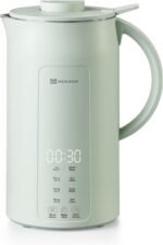 MOKKOM Nut Milk Maker, 42oz Automatic Almond Milk Machine for Homemade Plant-Based Milk, Oats, Soy, Dairy Free Beverages, Soy Milk Maker with Delay Start/Keep Warm/Self-Cleaning/Boiling, Green - Image 2