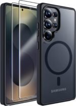 MOZOTER for Samsung Galaxy S25 Ultra Case with Magnetic,[Compatible with MagSafe][12Ft Military Dropproof][2*Screen Protector] Translucent Anti-Slip Back Slim Shockproof Case for S25 Ultra-Black - Image 2