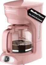 MUELLER HOME 12-Cup Pink Coffee Maker - Borosilicate Carafe, Auto-Off, Pink Kitchen Accessories, Reusable Filter, Anti-Drip, Kitchen Appliances, Keep-Warm Function - Image 2