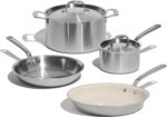 Made In Cookware - 6 Pc Stainless Steel Cookware Set - 5 ply Clad - Includes Frying Pans, Saucepan, and Stock Pot - Professional Grade - Crafted in Italy - Induction Compatible - Image 2