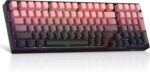 MageGee LIGHT100 Wireless Creamy Keyboard, Gasket Structure Hot Swappable, 2.4G/USB-C/BT5.0 RGB Backlit Mechanical Gaming Keyboard for Win/Mac/PC, 8000mAh Battery, Side Printed PBT Keycap, Pink - Image 2