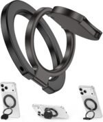 Magnetic Phone Ring Holder for MagSafe Dual-Side 360° Rotation Strong Magnet Finger Cell Phone Ring Grip Stand MagSafe Kickstand for iPhone 17 Pro Max/17 Pro/17/16/15/14/13/12,Samsung,Android,iPad - Image 2