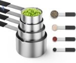 Magnetic Stackable Stainless Steel Measuring cups and spoons set,4 Magnetic measuring cups,4 magnetic measuring spoons - Image 2