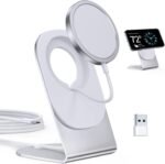 Magnetic Wireless Charger Mag-Safe Charger for iPhone 17/16/15/14/13/12 Series Convertible Magnet Wireless Charging Stand/Pad with 5ft Cable for iPhone and AirPods 2/3/Pro 2/Pro - Image 2