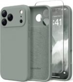 Magnetic for iPhone 17 Pro Case, Compatible with MagSafe, [Full Camera Protection][Screen Protector] Silicone Shockproof Protective Phone Case for iPhone 17 Pro 6.3", Calke Green - Image 2
