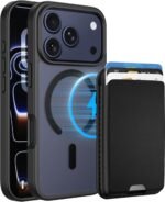 Magnetic for iPhone 17 Pro Case with Detachable Magnetic Wallet, Compatible with MagSafe, Credit Card Holder, RFID Blocking, Military Protective Slim Phone Cover, Black - Image 2
