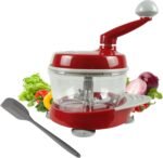 Manual Food Processor,Hand Powered Crank Food Processor Chopper,Food Vegetable Onions Chopper Processor Blender Mixer,for Vegetables Meat Fruits Onions - Image 2