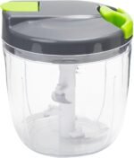 Manual Food Processors & Chopper with Cover and Handle, Manual Onion Chopper Slicer Cutter, Vegetable Chopper, Suitable for Garlic Carrots Onions Peppers Fruits Mincing.（900ML） - Image 2