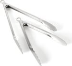 Martha Stewart Richburn 2-Piece Stainless Steel Tongs Set – 12-Inch and 9-Inch Kitchen Tongs for Grilling, Serving, and Cooking - Image 2